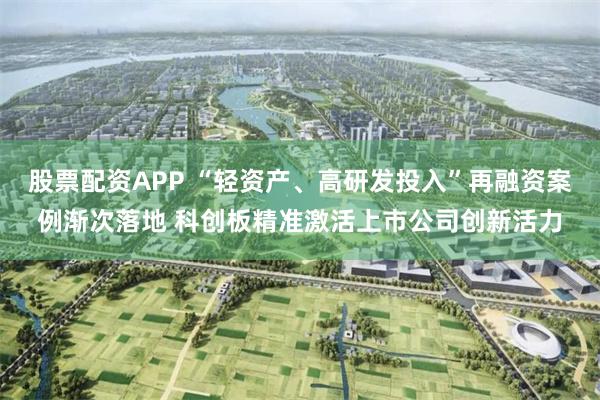 股票配资APP “轻资产、高研发投入”再融资案例渐次落地 科创板精准激活上市公司创新活力