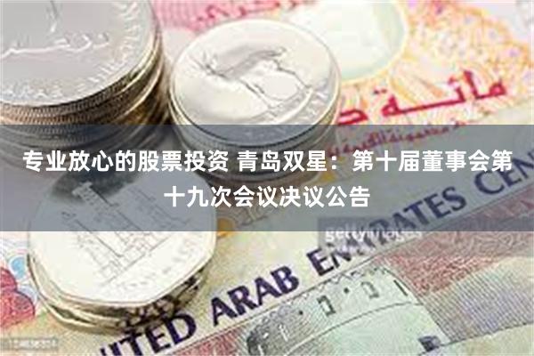 专业放心的股票投资 青岛双星：第十届董事会第十九次会议决议公告